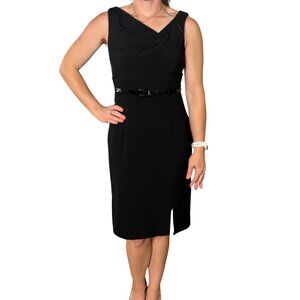 Women’s White House Black Market Black Sleeveless Business Career Dress Size 4